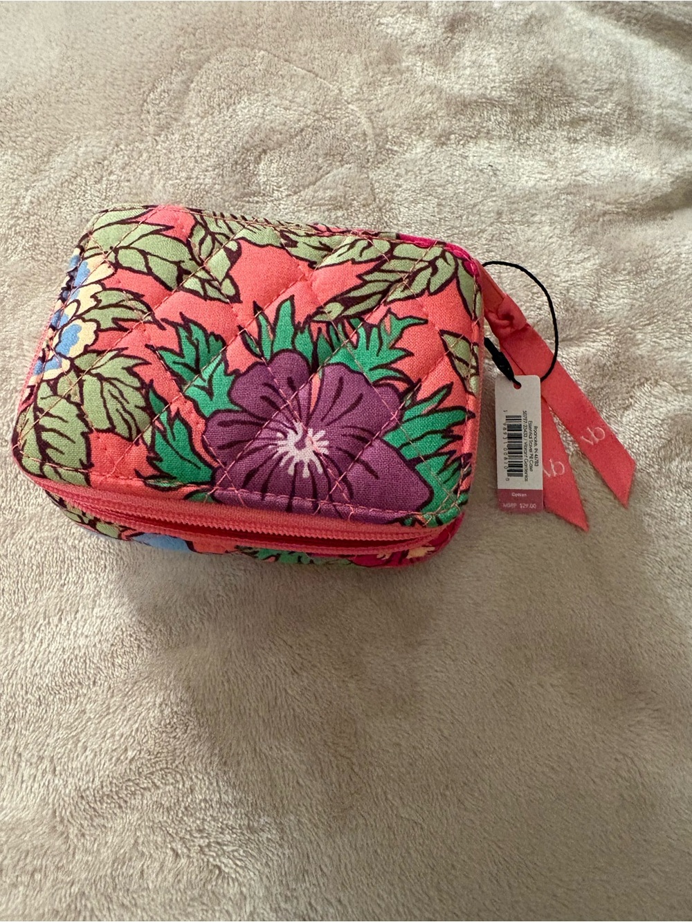 Vera Bradley Essential Travel Pill Case Vibrant Gardenias New